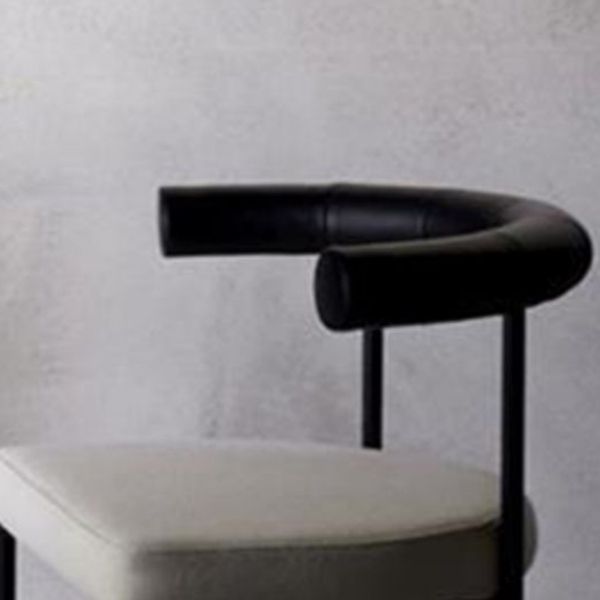 Industrial Style Stool Upholstered Bar Stools with Metal Base