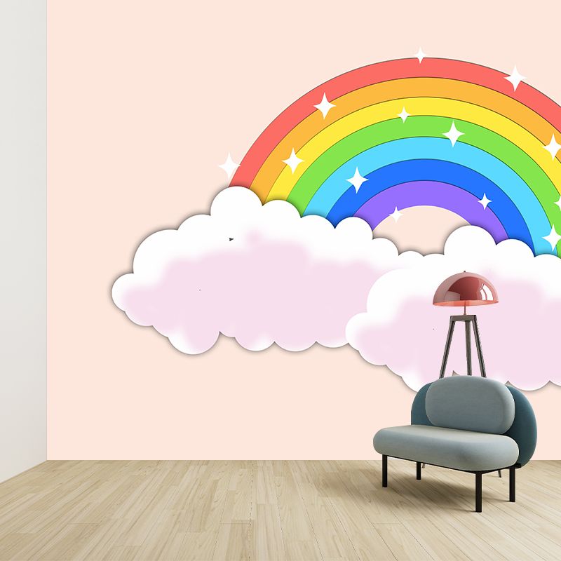 Environmental Cartoon Rainbow Illustration Wallpaper Bedroom Wall Mural