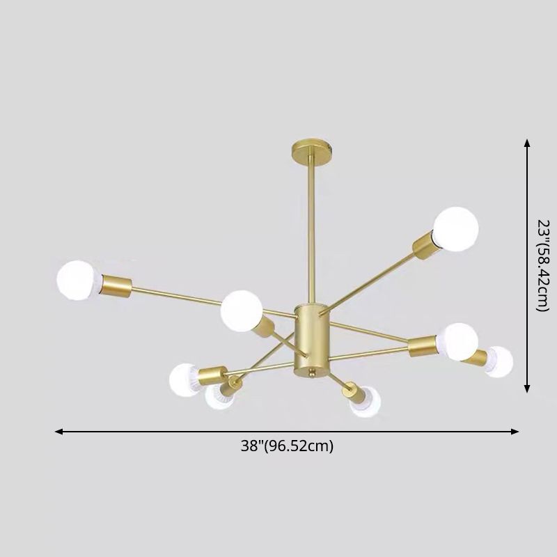 Molecular Branches Suspension Light Nordic Style Open Bulbs Metal Chandelier Light for Bedroom