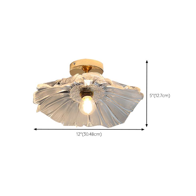 Nordic Ceiling Light Glass Shade Flush Mount Light Fixture for Bedroom Corridor