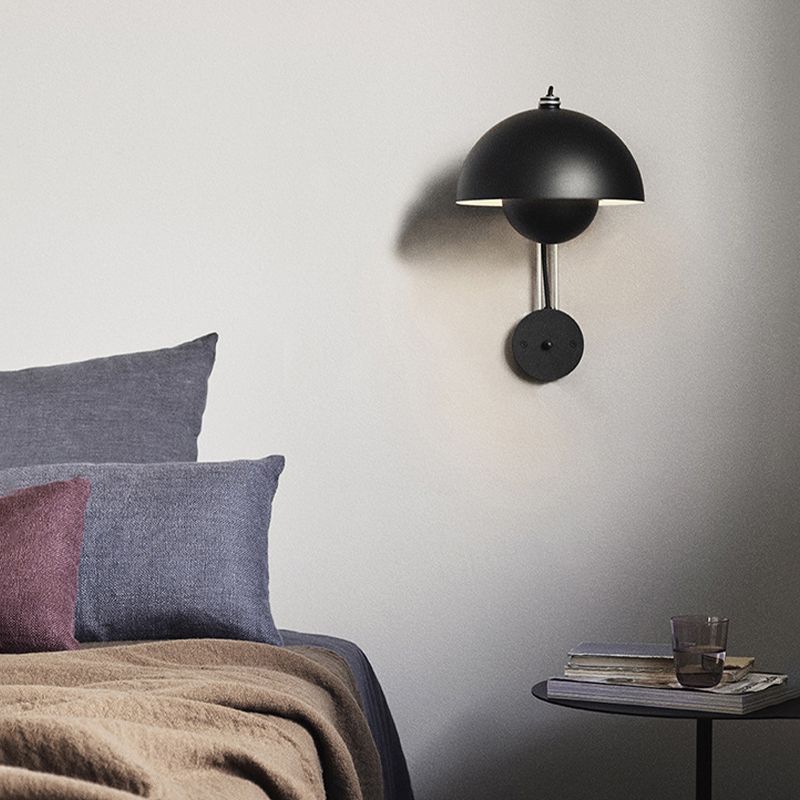 Modern Dome Wall Sconce Lighting Metal 1-Light Wall Sconces for Living Room
