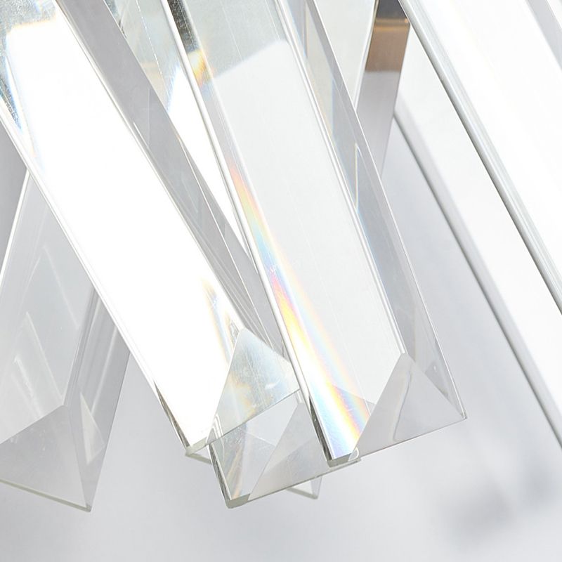 Crystal Unique Shape Wall Lights Modern Style 2 Lights Wall Light Sconce in Brass