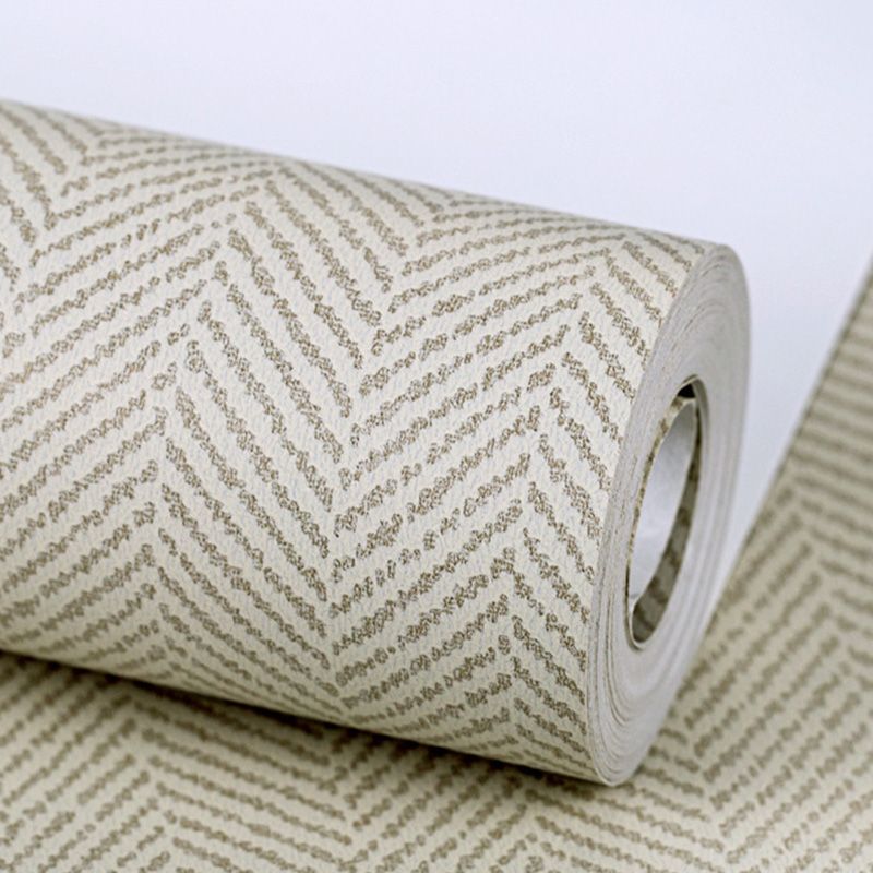 Rouleau de papier peint en tissu non tissé de couleur naturelle, décoration murale à chevrons pour chambre à coucher, 33' de longueur x 20,5" de largeur