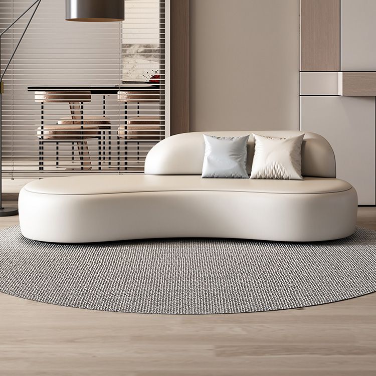 Modern Chaise Lounge Genuine Leather Chaise Lounge with Recessed Arm