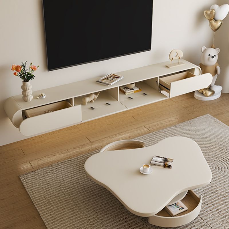 Contemporary TV Media Console Floating TV Stand Console with Drawers