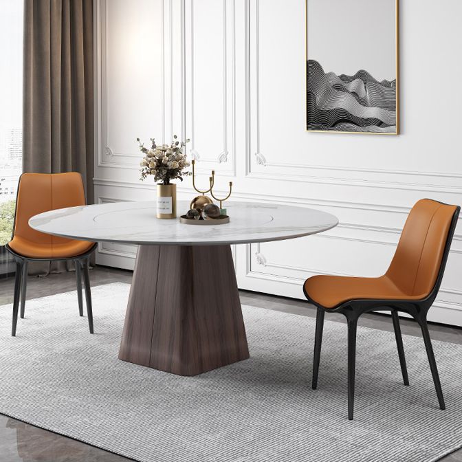 Contemporary Sintered Stone Dining Table Round Dining Room Table