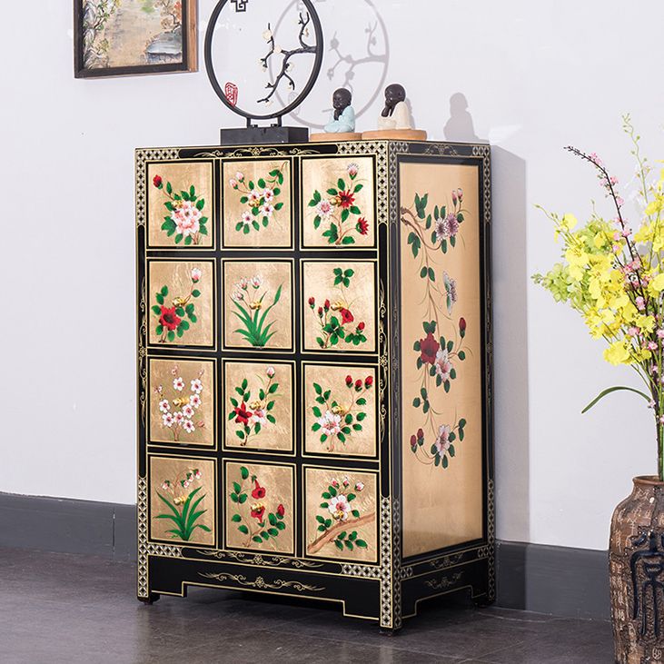 Contemporary Glam Double Dresser Birch Vertical Storage Chest Dresser for Bedroom