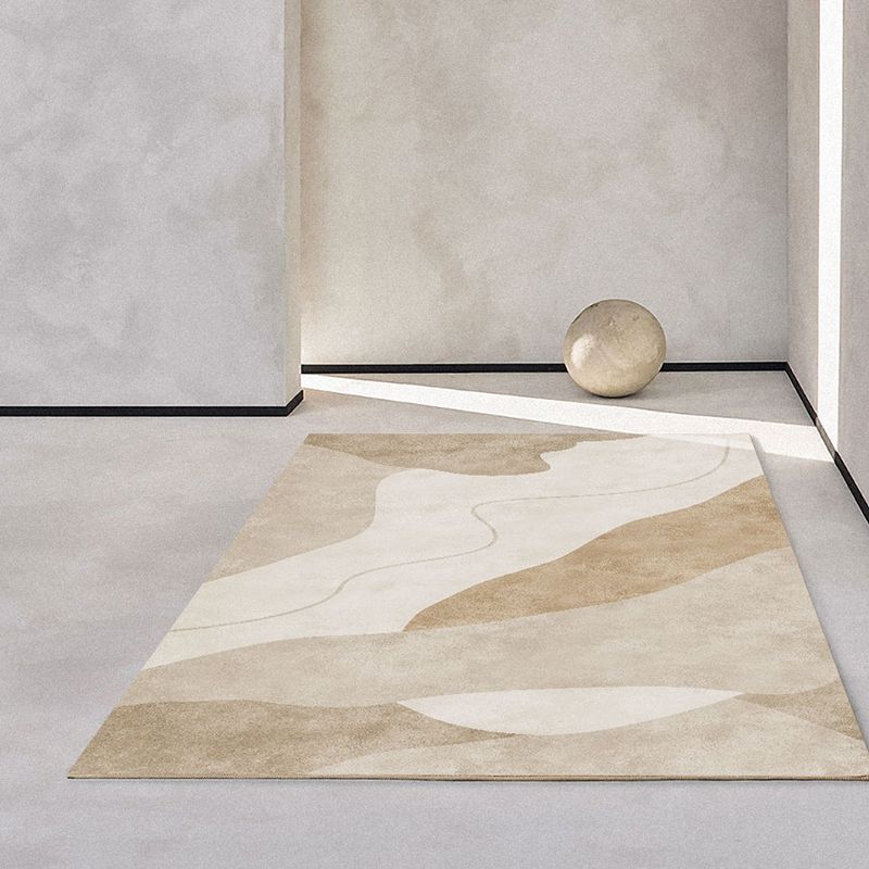 Lichtbruine modern tapijt polyester kleur klont tapijt wasbare caret voor woonkamer