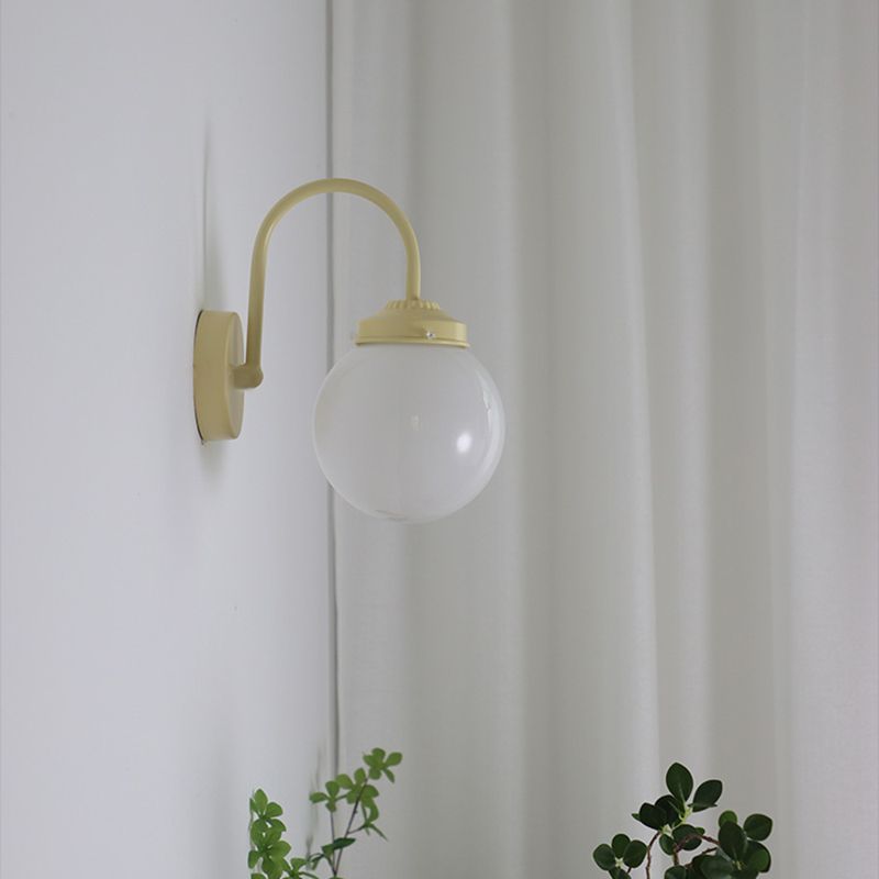 Glass Orb Wall Sconces Modern Style 1 Light Wall Mounted Lamps