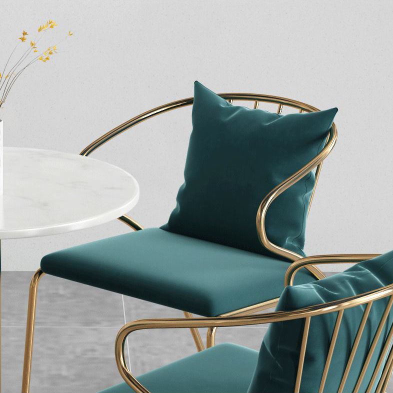 White 1/5 Pieces Dining Set Modern Style Faux Marble Dining Table Set for Home Use