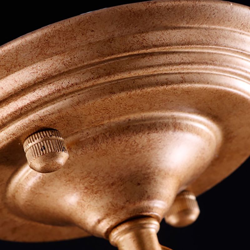 Plafon de plafond de la larme finition en laiton 1 lumière de style vintage de style vintage clair de suspension cristalline pour le couloir