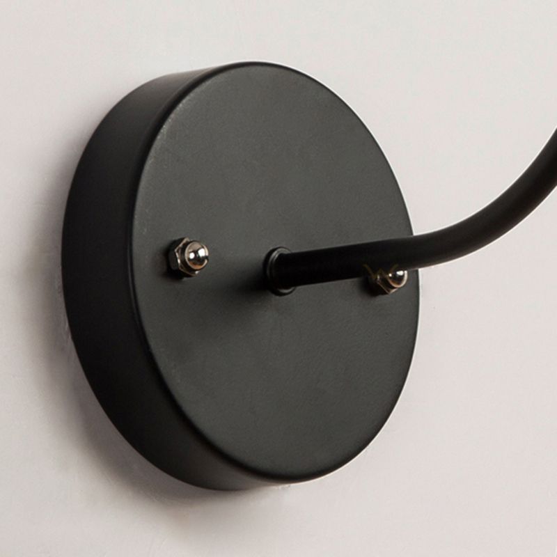 Schwarzer Dom Schattenbad Leuchte Industriemetall 1-Licht-Wandmontageleuchte