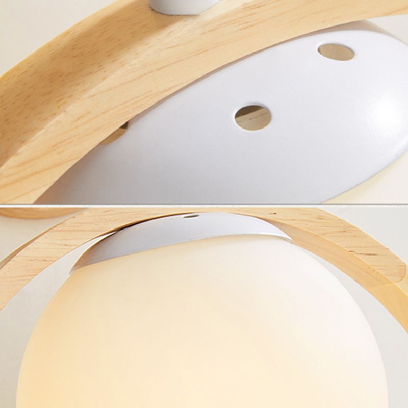 Holz 1 hängende hängende leichte Globus und Vögel Schlafzimmer moderne Anhängerleuchten