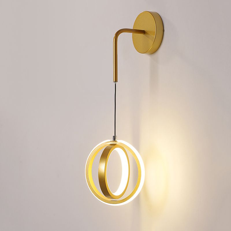 Metal Geometric Wall Light Fixture Minimalist-Style LED Wall Mounted Light Fixture