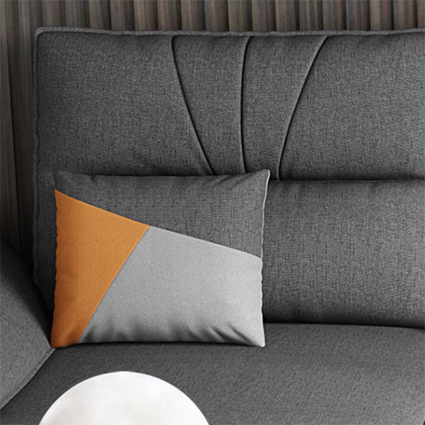 Scandinavian Living Room Fabric Cushions Pillow Top Arm Seating