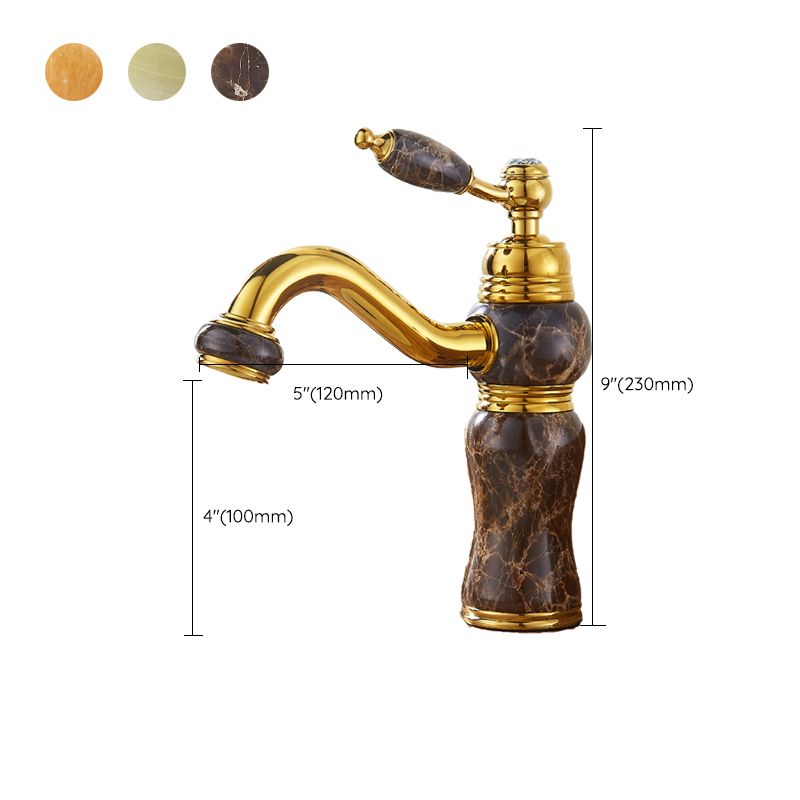 Classic Bathroom Vessel Faucet Lever Handle Circular Vessel Faucet