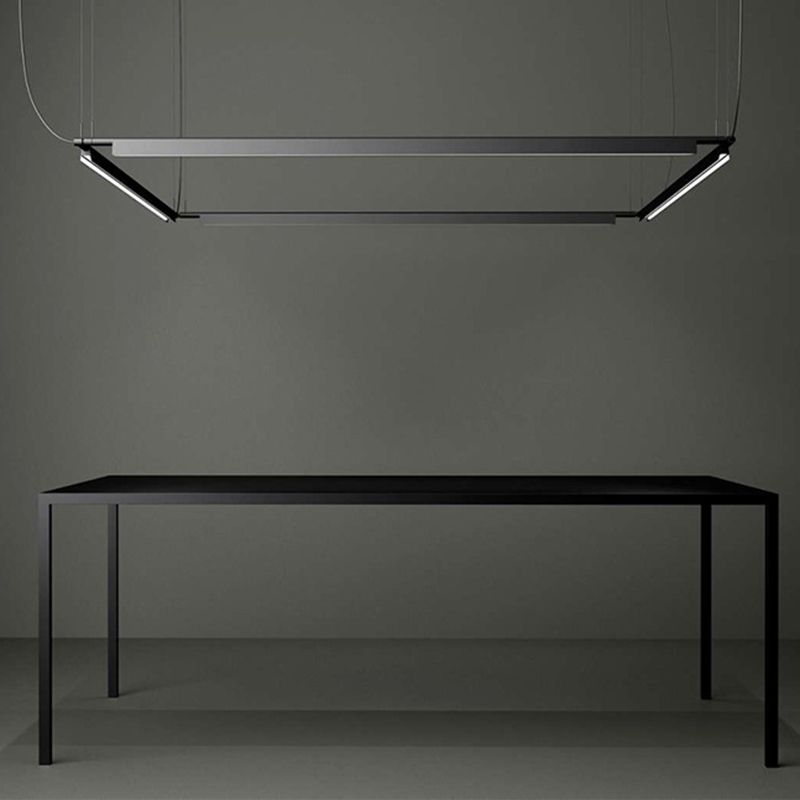 1 Light Linear Island Lights Contemporary Metal Island Lighting Fixture