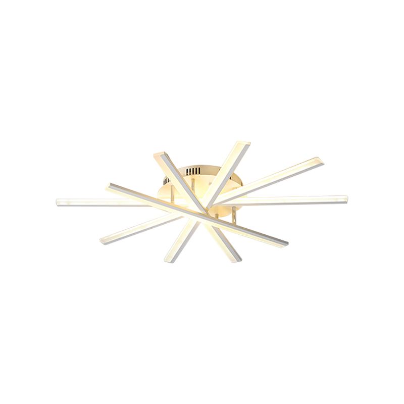 Spiral Design Stick LED-Deckenleuchte, modern, metallisch, 5/9-flammig, schwarz/weiß, halbbündige LED-Leuchte in warmem/weißem Licht