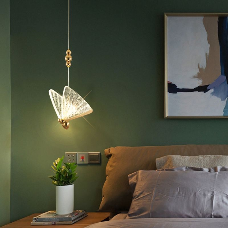 Simplicité moderne Butterfly Plafond Suspension lampe de plafond acrylique Fixage de plafond pour restaurant