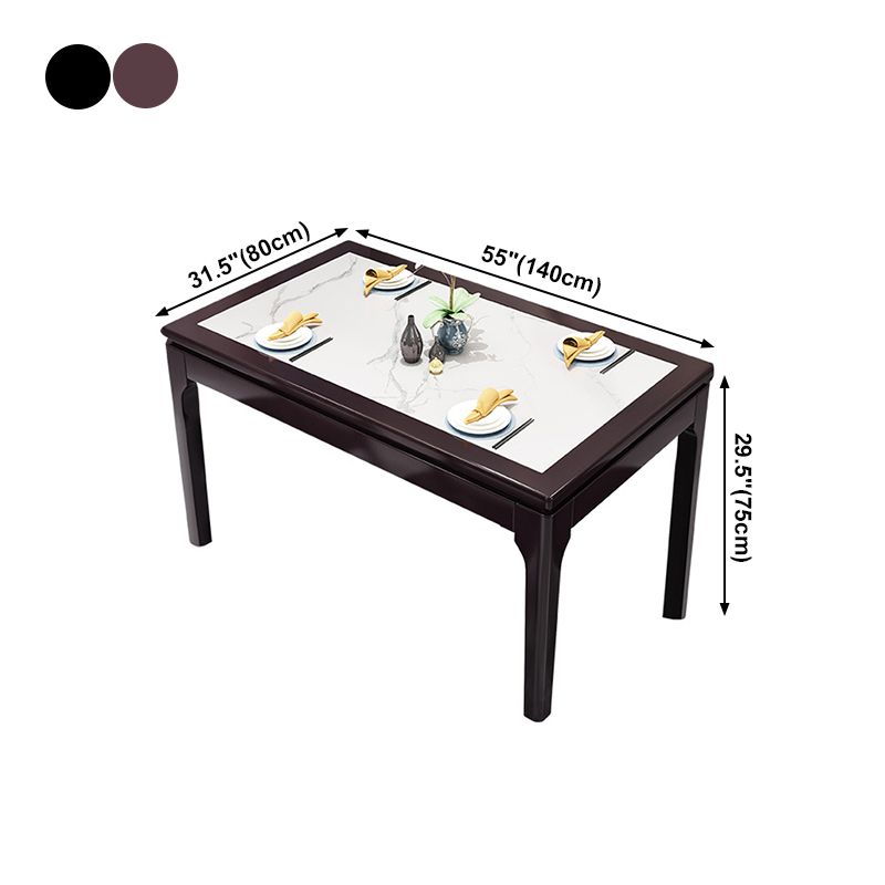 Mid-Century Modern Sintersteintisch mit 4 Beinen, rechteckiger Tisch für Zuhause
