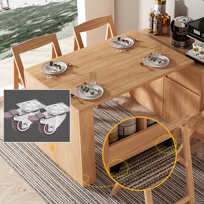 1/3/5 Piece Contemporary Wood Dining Room Chair and Table Set