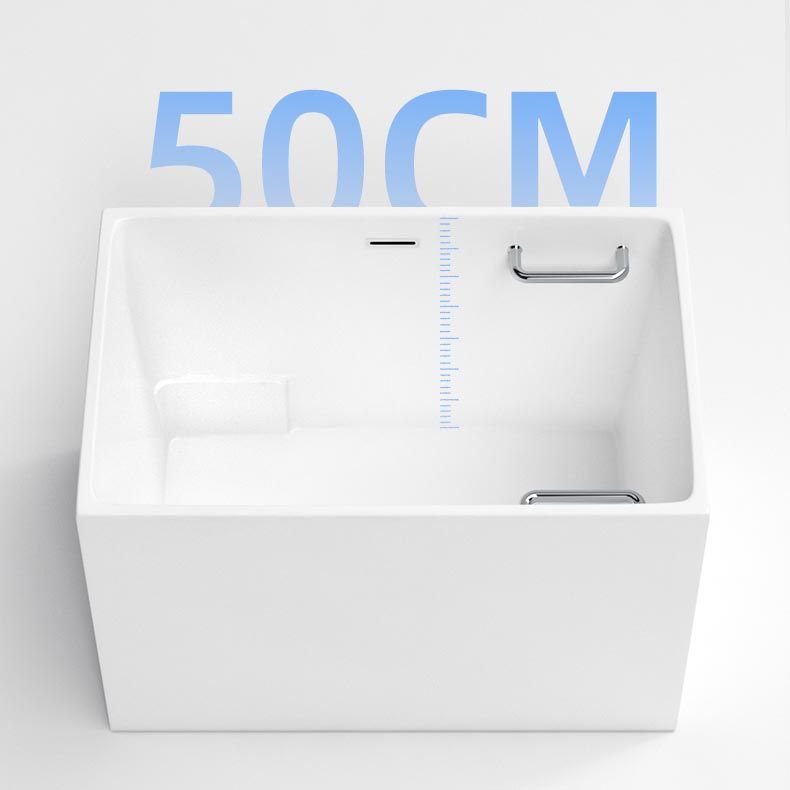 Modern Acrylic Alcove Bathtub 23.6" H Rectangular Bath Tub for Home