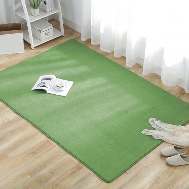 Minimalist Plain Rug Modern Washable Rug Polyester Stain Resistant Area Rug for Living Room