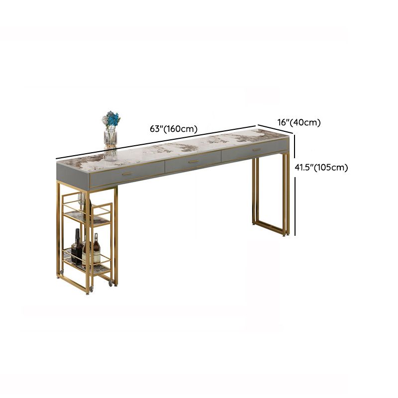 Rectangular Bar Stool and Table Set 1/3 Pieces Pub Table Set for Dining Room