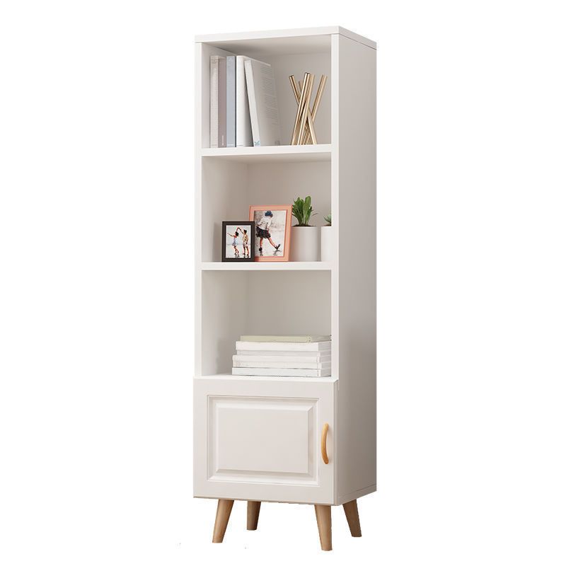 Contemporary Closed Back Bookshelf Standard Engineered Wood Bookcase