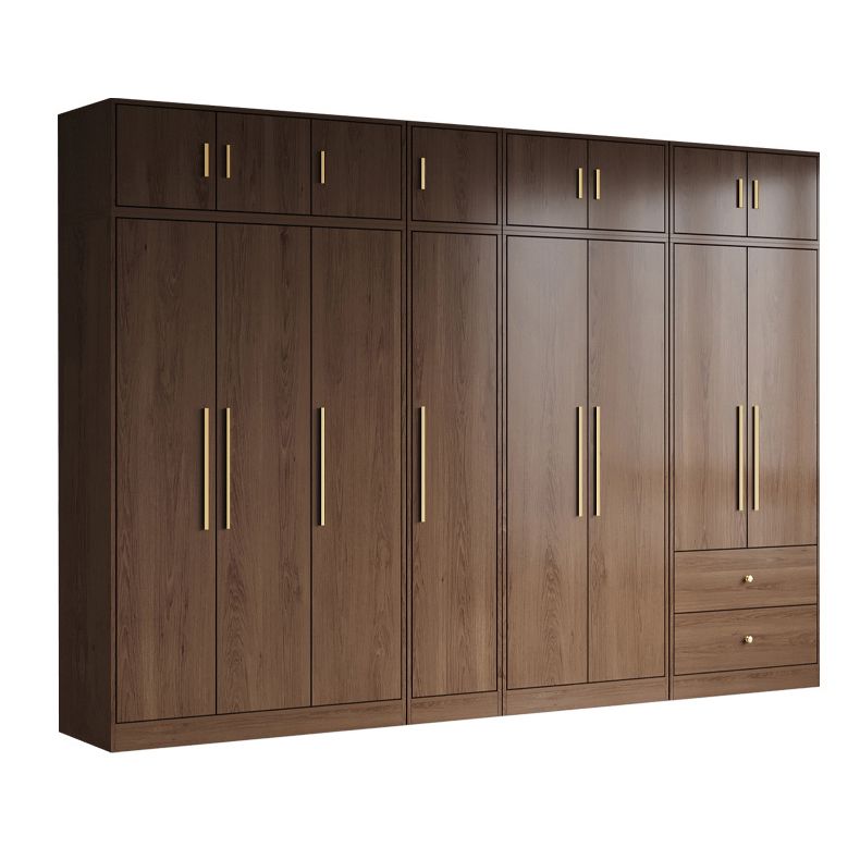 Brown Engineered Wood Wardrobe Closet Modern Wardrobe Armoire