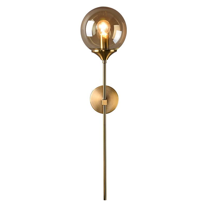 Runde Wandleuchte minimalistische Leuchtenleuchte mit Glasschatten