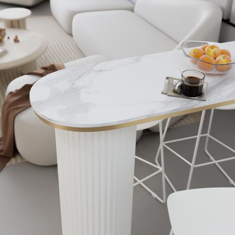 1/2/5 Pieces Modern Pub Table Set Irregular Shape Sintered Stone Top Counter Table Set