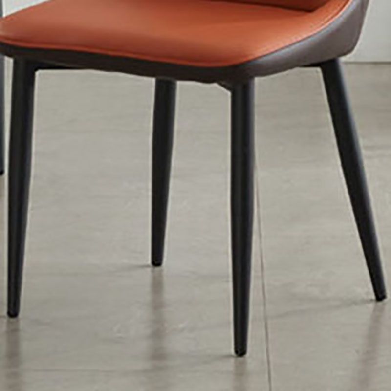 Contemporary Style Dining Chairs Arm Side Chair with Metal Legs