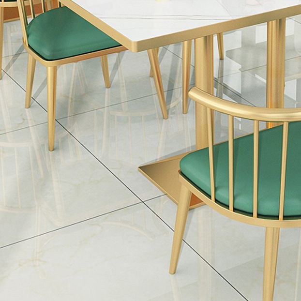 Glam Style 1/2/3/5 Pieces Dining Table Set Metal Dining Room Furniture Set