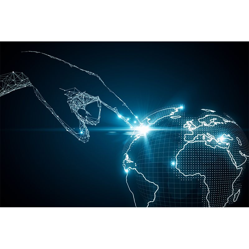 Illustration Style Abstract Mural Decal for Living Room, Dark Color, Personalise