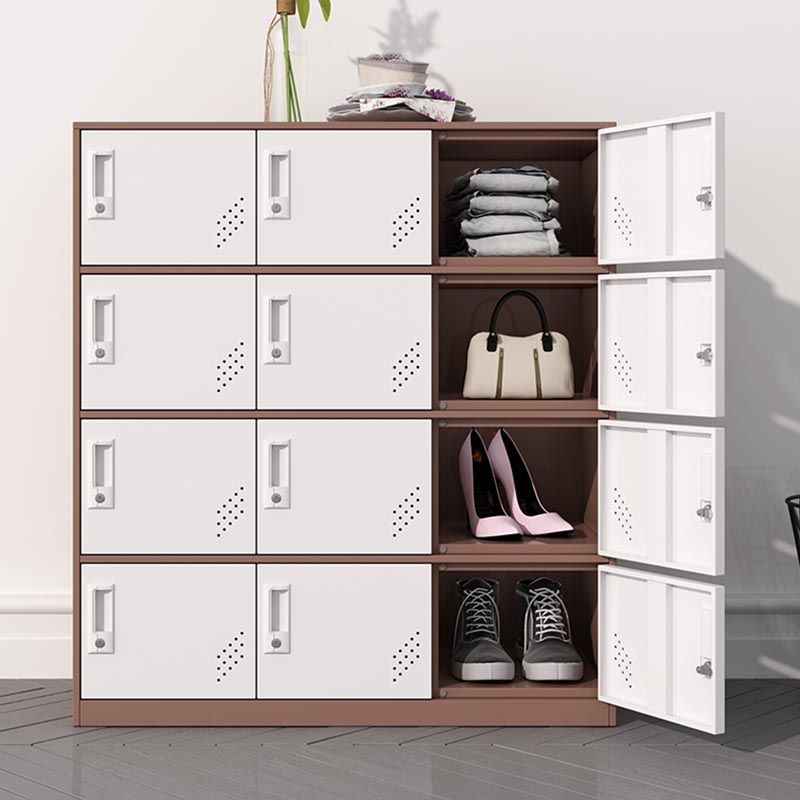 Metal Storage Cabinet Contemporary Non-Hanging Armoire for Home