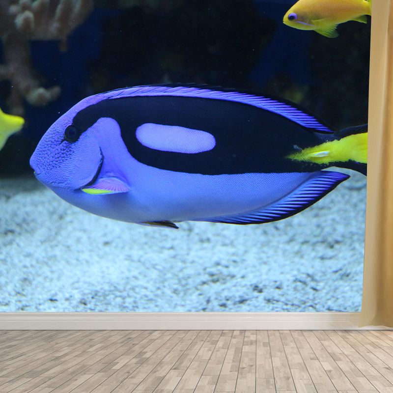 Mildew Resistant Seabed Mural Wallpaper Tropical Beach Style for Decoration