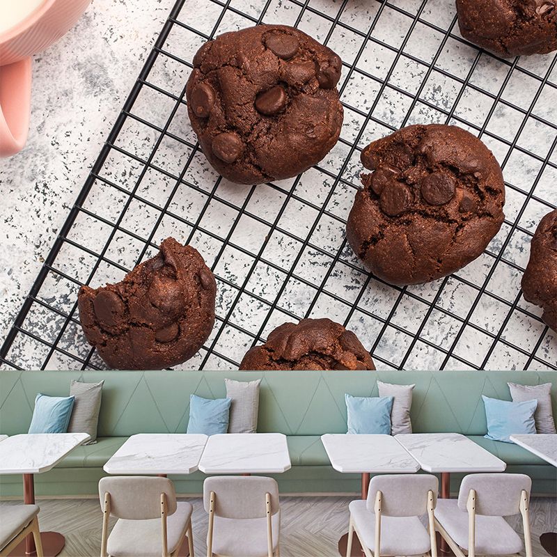 Customized Sweet Cookies Mural Wallpaper Commercial Use Decorative Restaurant