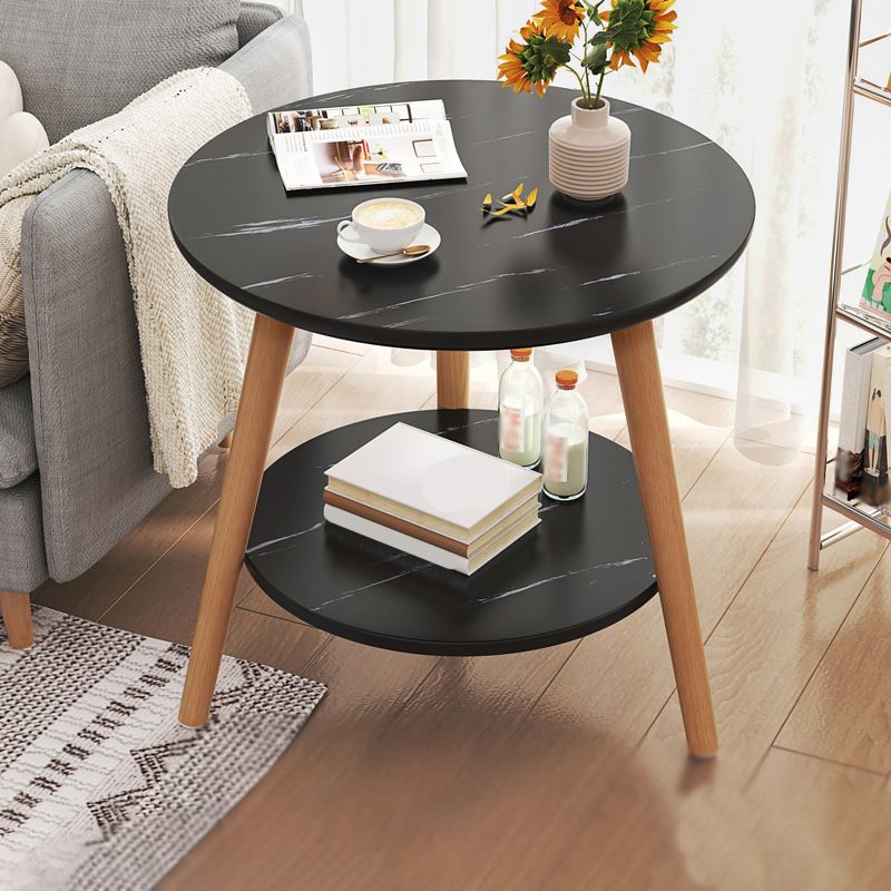 Scandinavian 3 Legs End Table Dia 15.7"/19.7"/23.6" Round Wood Side Table