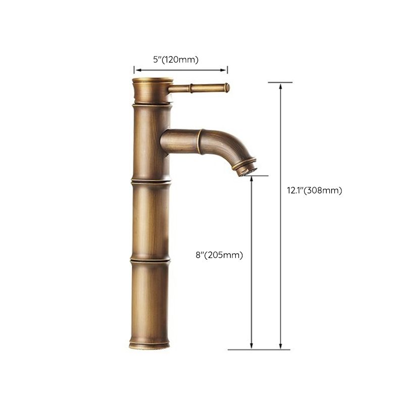 One Hole Faucet Country Vessel Sink Bathroom Faucet with Single Lever Handle