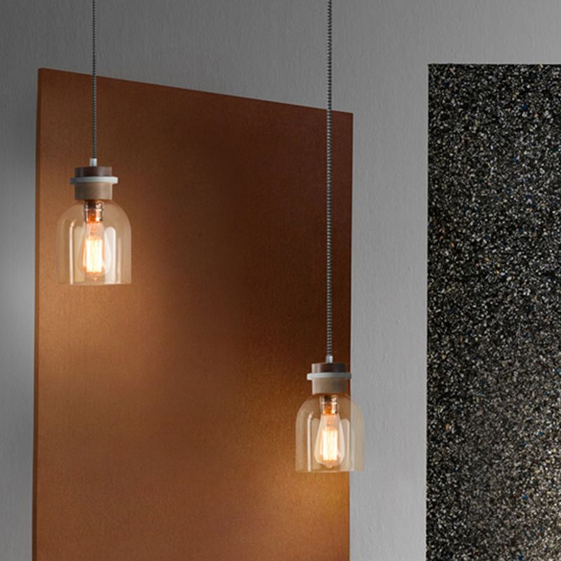 Urn Ceiling Light Contemporary Amber Glass 1 Head Kitchen Pendant Lighting Fixture