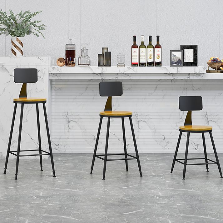 Industrial Footrest Bristol Stool Matte Finish Iron Bar Stool