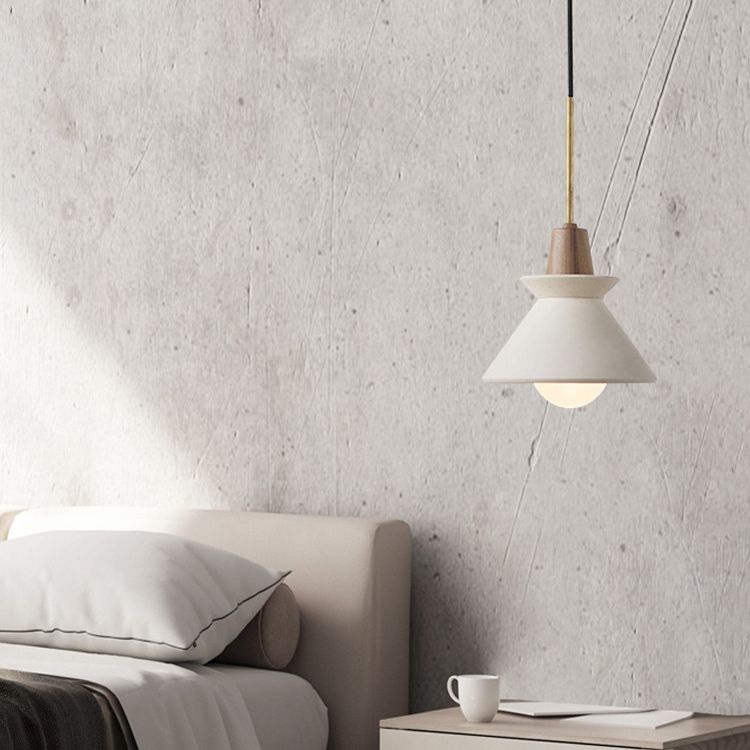 Simplicité moderne Cône de plafond lustre ciment suspendu Light pour le salon