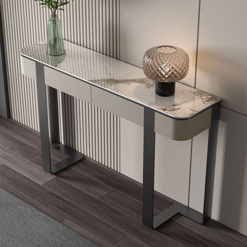 Glam Console Accent Table Antique Finish Console Sofa Table with Drawer