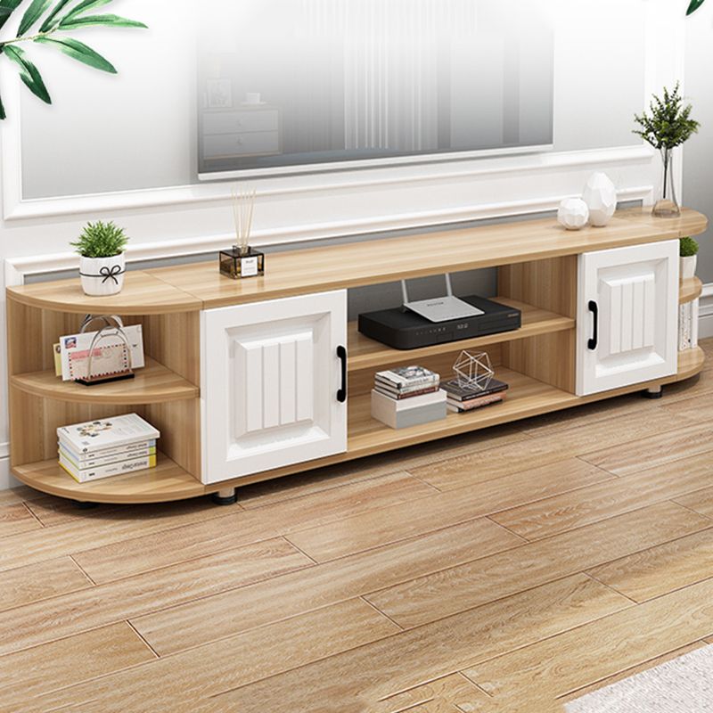 Wooden TV Stand Console Scandinavian Media Console for Living Room