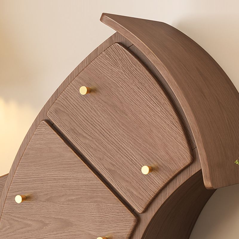 Modern Vertical Lingerie Chest Wood Dresser with 5 Drawers for Bedroom