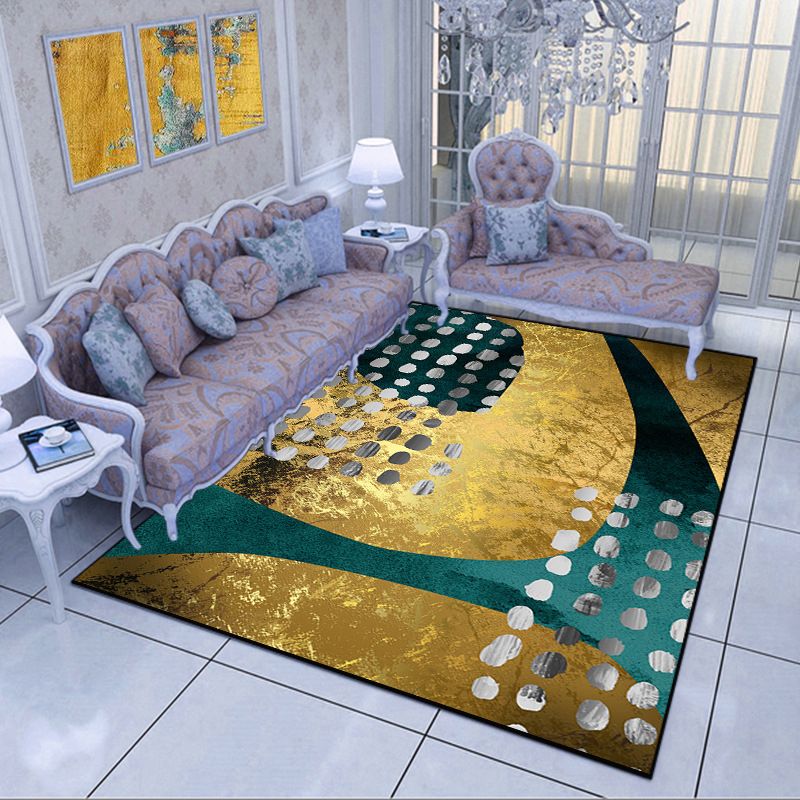 Tapis minimaliste Rapis audacieux Rattein Résumé Polyester Tapis Tacon Resier pour le salon