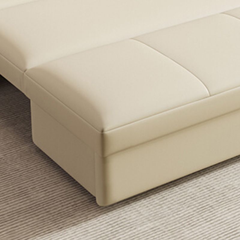 32" Wide Glam Sleeper Sofa Leather Pillow Included Sleeper Sofa