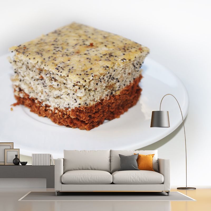 Sweet Dessert Mural Wallpaper Mildew Resistant Coffee Shop Wall Decor, Personalised Size