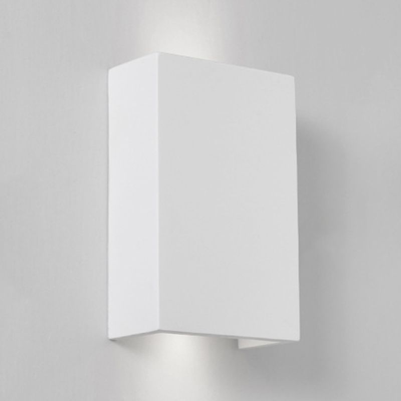Stone Geometric Wall Mount Lamp Simple 1 Light Wall Mounted Light Fixture in White